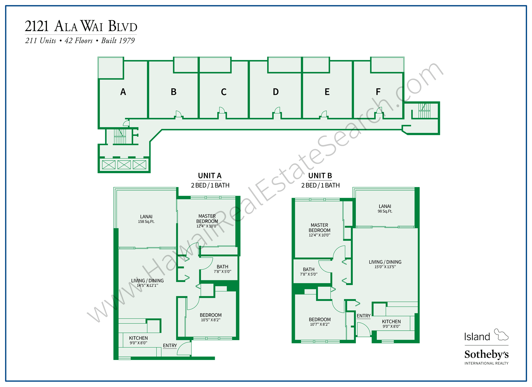 2121 Ala Wai Blvd Property Map and Floor Plans